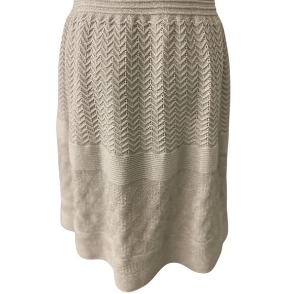 Ralph Lauren Silver Metallic Crochet Knit Mesh Dress Size Small Fairycore - Picture 3 of 9